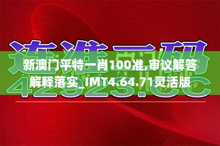 新澳门平特一肖100准,审议解答解释落实_IMT4.64.71灵活版