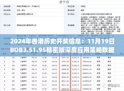 2024年香港历史开奖信息：11月19日BOB3.51.95精密版深度应用策略数据