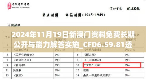 2024年11月19日新澳门资料免费长期公开与能力解答实施_CFD6.59.81透明版