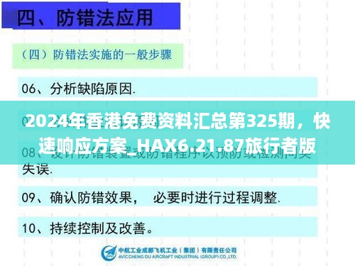 2024年香港免费资料汇总第325期，快速响应方案_HAX6.21.87旅行者版