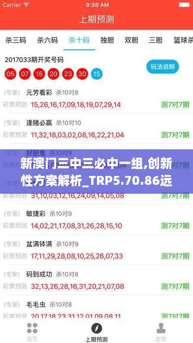 新澳门三中三必中一组,创新性方案解析_TRP5.70.86远光版