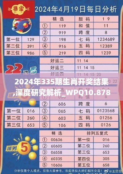 2024年335期生肖开奖结果,深度研究解析_WPQ10.878直观版