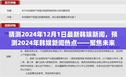 猜测2024年12月1日最新韩娱新闻，预测2024年韩娱新闻热点——聚焦未来一年韩国娱乐业的三大看点