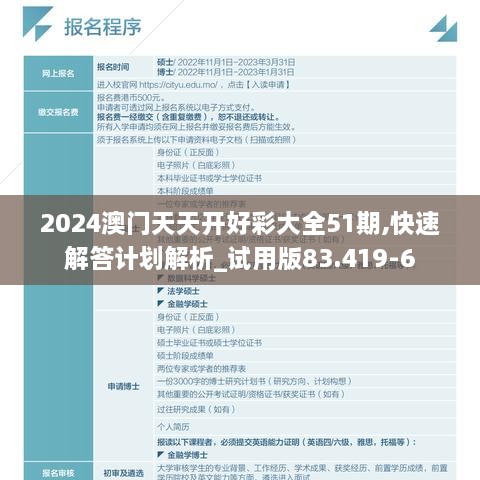 2024澳门天天开好彩大全51期,快速解答计划解析_试用版83.419-6