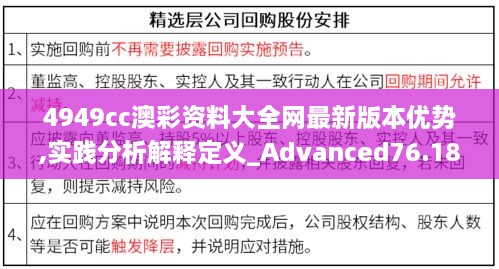 4949cc澳彩资料大全网最新版本优势,实践分析解释定义_Advanced76.182-6