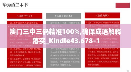 澳门三中三码精准100%,确保成语解释落实_Kindle43.678-1