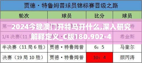 2024今晚澳门开特马开什么,深入研究解释定义_C版180.902-4