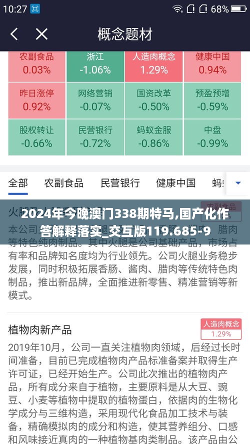 2024年今晚澳门338期特马,国产化作答解释落实_交互版119.685-9