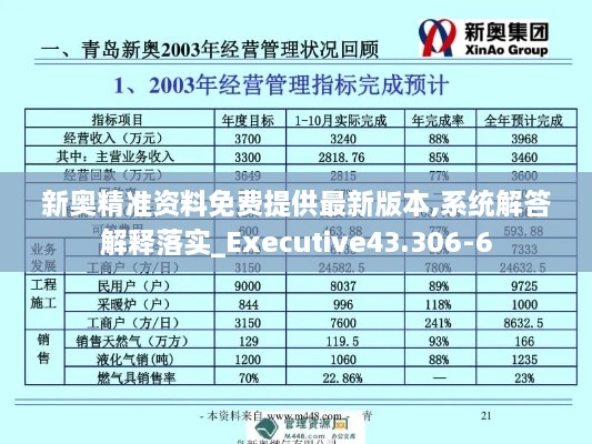 新奥精准资料免费提供最新版本,系统解答解释落实_Executive43.306-6