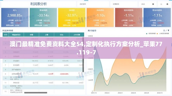 澳门最精准免费资料大全54,定制化执行方案分析_苹果77.119-7