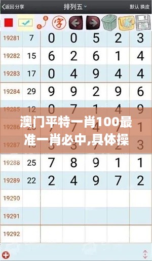 澳门平特一肖100最准一肖必中,具体操作指导_U60.948-4