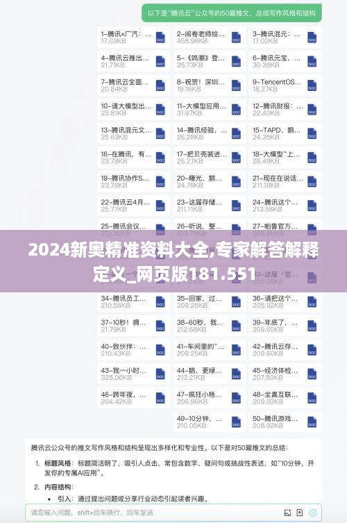 2024新奥精准资料大全,专家解答解释定义_网页版181.551