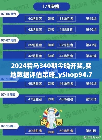 2024特马340期今晚开奖,实地数据评估策略_yShop94.705-2