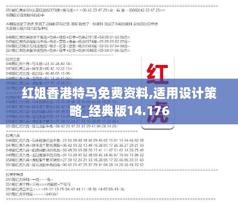 红姐香港特马免费资料,适用设计策略_经典版14.176