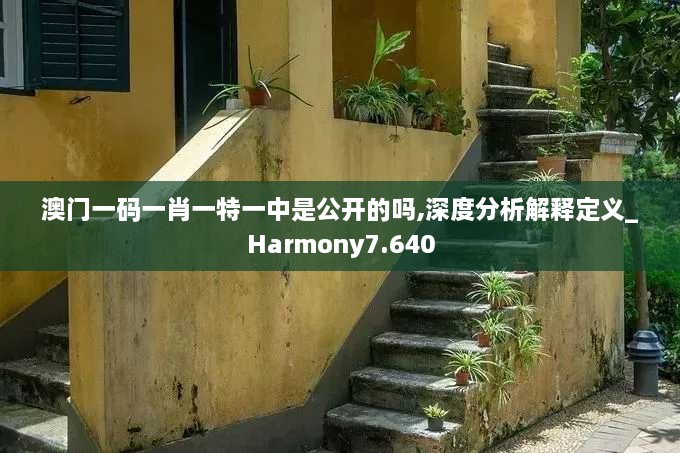 澳门一码一肖一特一中是公开的吗,深度分析解释定义_Harmony7.640