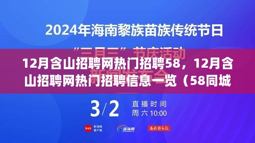 12月含山招聘网热门招聘信息汇总，深度分析58同城招聘动态