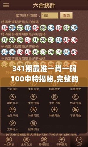 341期最准一肖一码100中特揭秘,完整的执行系统评估_NE版3.319