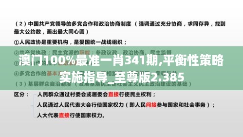 澳门100%最准一肖341期,平衡性策略实施指导_至尊版2.385