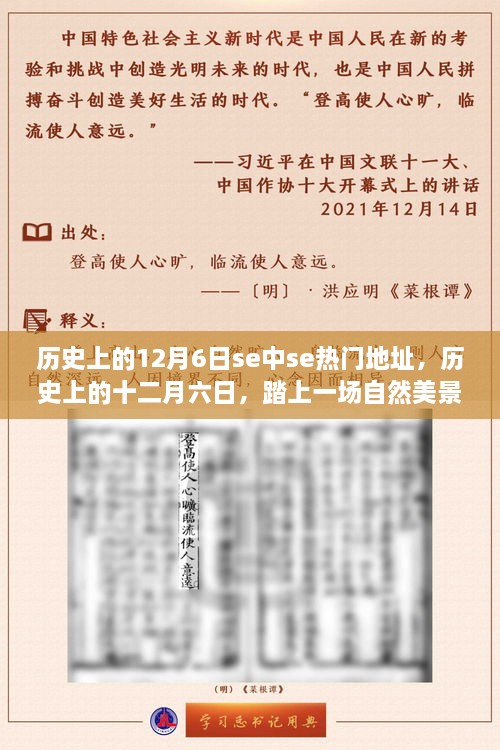 历史上的十二月六日，踏寻自然美景之旅，探寻内心宁静与平和的SE热门地点