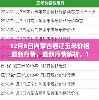 12月6日内蒙古通辽玉米市场行情概览与最新动态解析