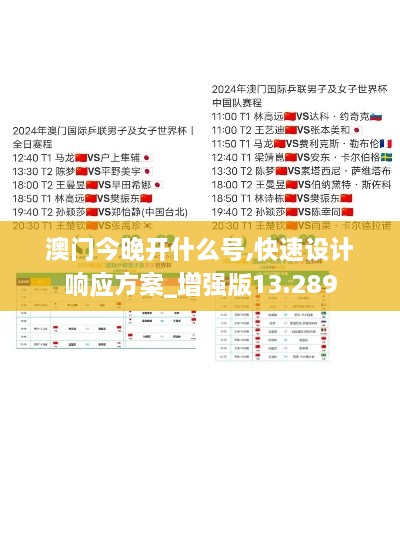 澳门今晚开什么号,快速设计响应方案_增强版13.289