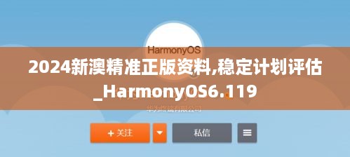 2024新澳精准正版资料,稳定计划评估_HarmonyOS6.119