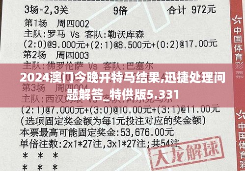 2024澳门今晚开特马结果,迅捷处理问题解答_特供版5.331