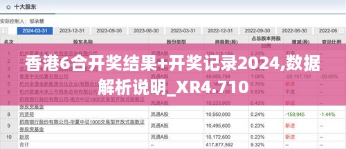 香港6合开奖结果+开奖记录2024,数据解析说明_XR4.710