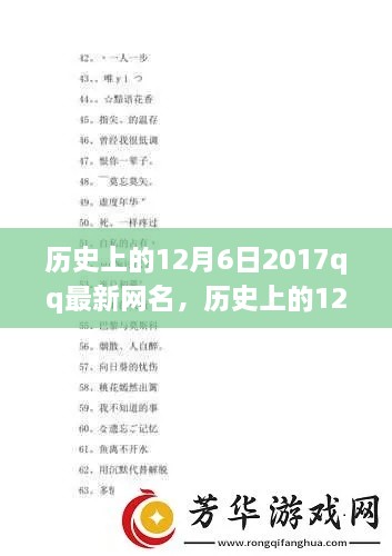 历史上的12月6日与最新QQ网名选择指南，初学者与进阶用户的必备参考