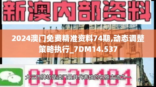 2024澳门免费精准资料74期,动态调整策略执行_7DM14.537