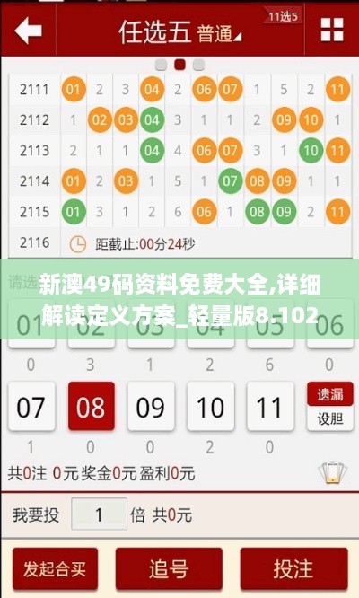 新澳49码资料免费大全,详细解读定义方案_轻量版8.102