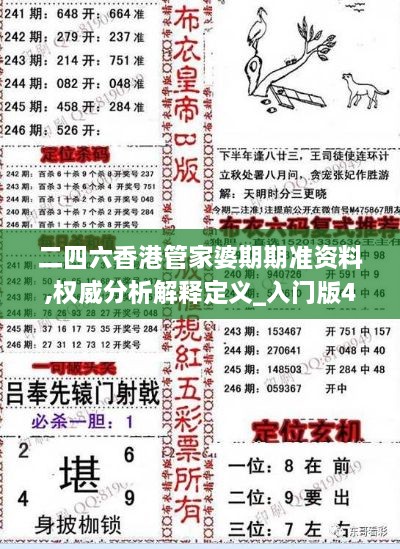 二四六香港管家婆期期准资料,权威分析解释定义_入门版4.159