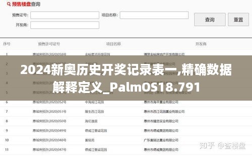 2024新奥历史开奖记录表一,精确数据解释定义_PalmOS18.791