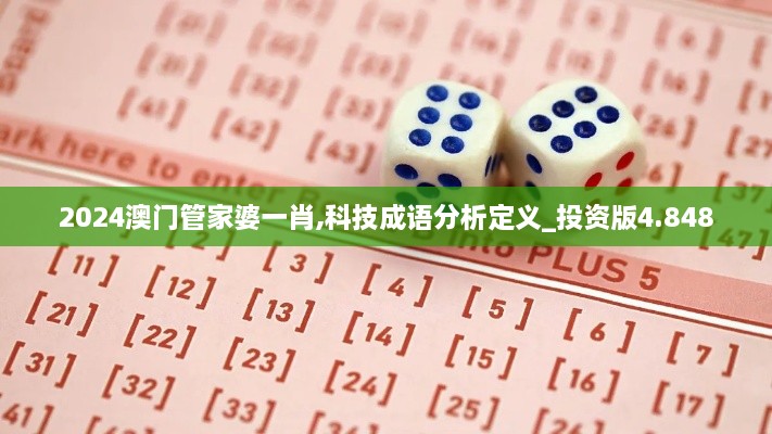 2024澳门管家婆一肖,科技成语分析定义_投资版4.848