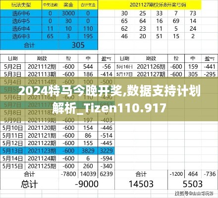 2024特马今晚开奖,数据支持计划解析_Tizen110.917