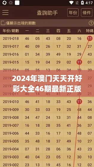 2024年澳门天天开好彩大全46期最新正版数据整,深入解析策略数据_tool2.464