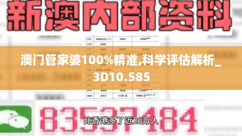 澳门管家婆100%精准,科学评估解析_3D10.585