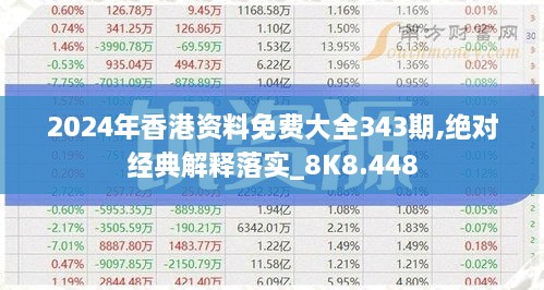 2024年香港资料免费大全343期,绝对经典解释落实_8K8.448