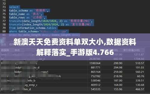 新澳天天免费资料单双大小,数据资料解释落实_手游版4.766