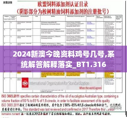 2024新澳今晚资料鸡号几号,系统解答解释落实_BT1.316