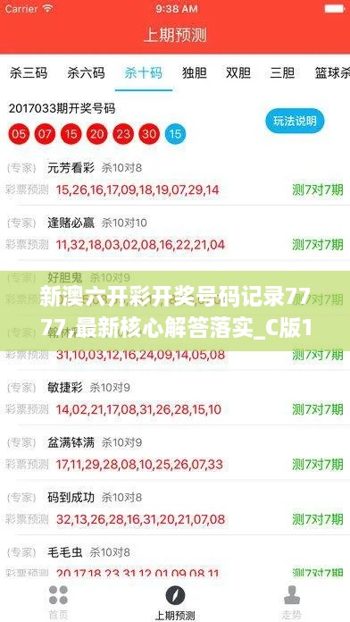 新澳六开彩开奖号码记录7777,最新核心解答落实_C版15.518