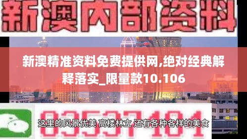 新澳精准资料免费提供网,绝对经典解释落实_限量款10.106