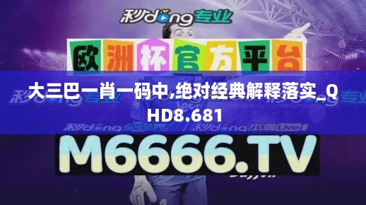 大三巴一肖一码中,绝对经典解释落实_QHD8.681