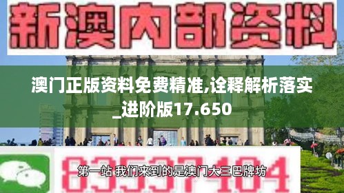 澳门正版资料免费精准,诠释解析落实_进阶版17.650