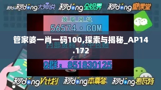 管家婆一肖一码100,探索与揭秘_AP14.172