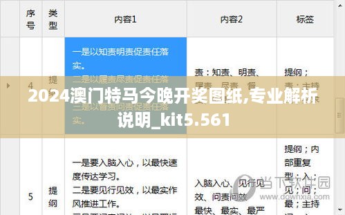 2024澳门特马今晚开奖图纸,专业解析说明_kit5.561