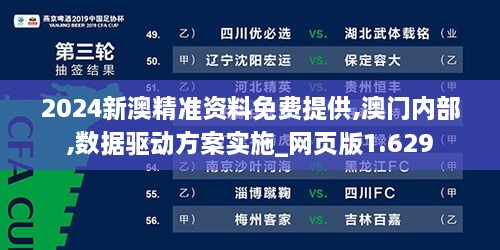 2024新澳精准资料免费提供,澳门内部,数据驱动方案实施_网页版1.629