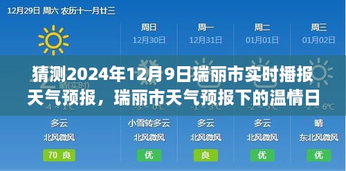 瑞丽市天气预报奇遇，气象温情与友情的交织（2024年12月9日实时播报）