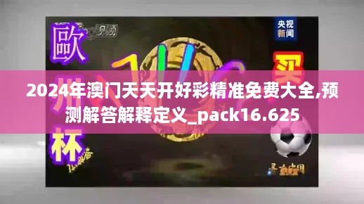 2024年澳门天天开好彩精准免费大全,预测解答解释定义_pack16.625