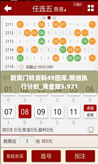 新奥门特资料49图库,精细执行计划_黄金版5.921